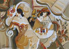 In a coffee shop by 
																	Isaac Maimon